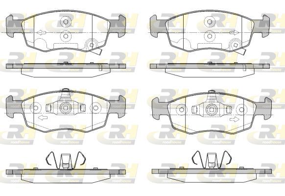 Stabdžių trinkelių rinkinys, diskinis stabdys ROADHOUSE 2172.34