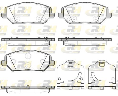 Stabdžių trinkelių rinkinys, diskinis stabdys ROADHOUSE 21783.02