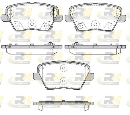 Stabdžių trinkelių rinkinys, diskinis stabdys ROADHOUSE 21784.02