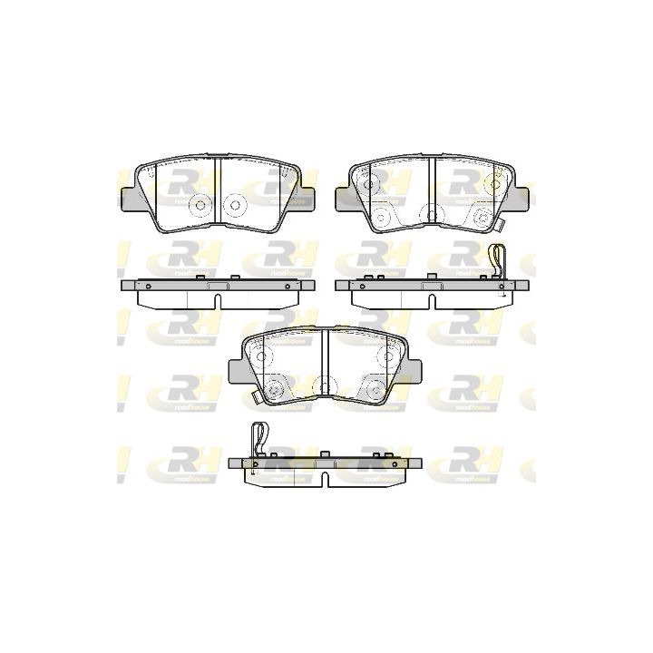 Stabdžių trinkelių rinkinys, diskinis stabdys ROADHOUSE 21807.02