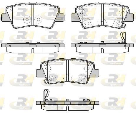 Stabdžių trinkelių rinkinys, diskinis stabdys ROADHOUSE 21807.02