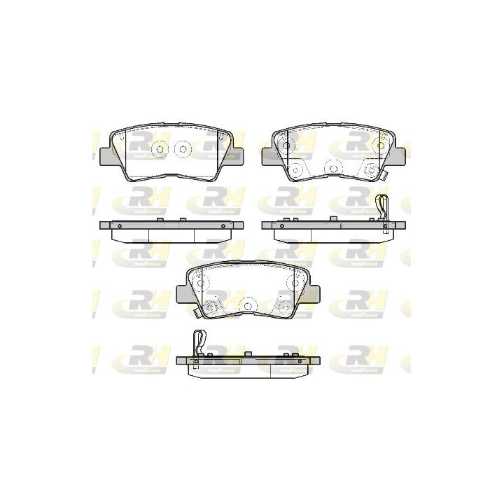 Stabdžių trinkelių rinkinys, diskinis stabdys ROADHOUSE 21807.12