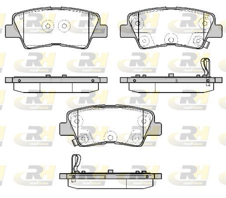 Stabdžių trinkelių rinkinys, diskinis stabdys ROADHOUSE 21807.12
