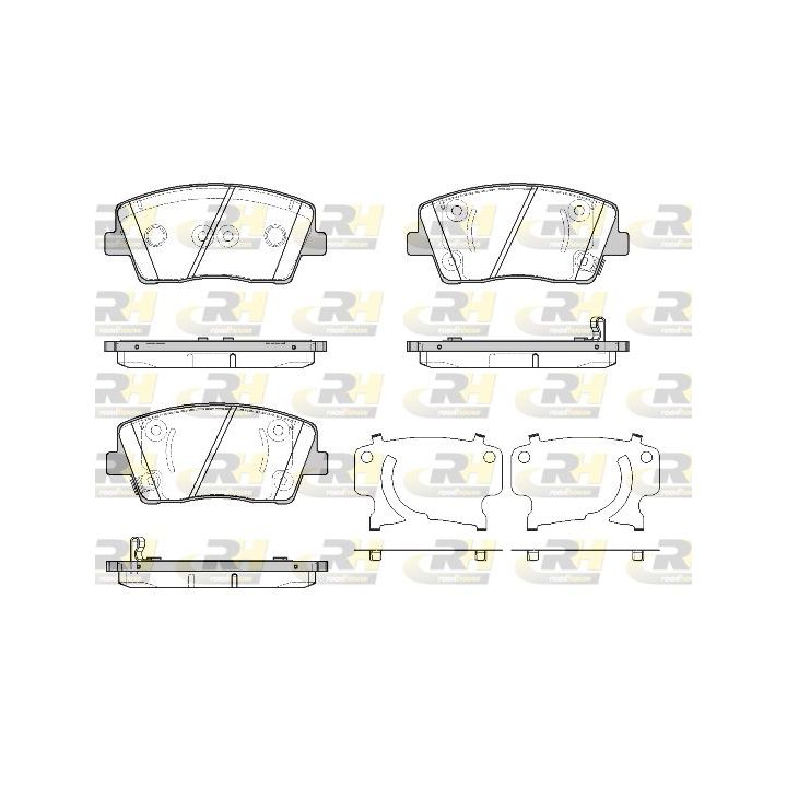 Stabdžių trinkelių rinkinys, diskinis stabdys ROADHOUSE 21811.02