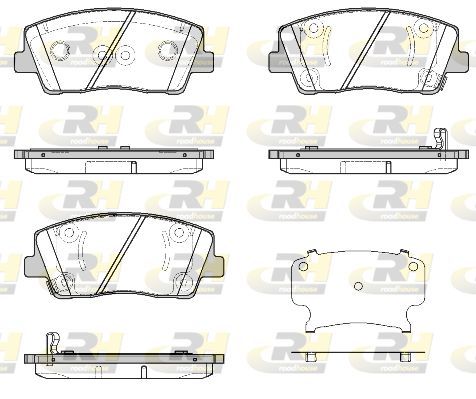 Stabdžių trinkelių rinkinys, diskinis stabdys ROADHOUSE 21812.02
