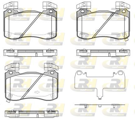 Stabdžių trinkelių rinkinys, diskinis stabdys ROADHOUSE 21813.02