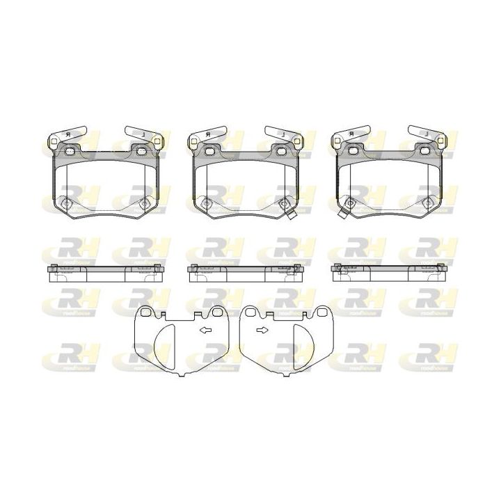 Stabdžių trinkelių rinkinys, diskinis stabdys ROADHOUSE 21849.02