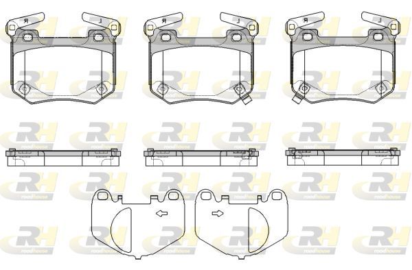 Stabdžių trinkelių rinkinys, diskinis stabdys ROADHOUSE 21849.02