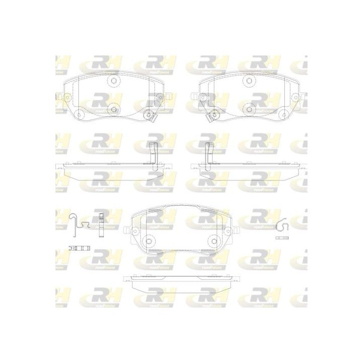 Stabdžių trinkelių rinkinys, diskinis stabdys ROADHOUSE 21940.02