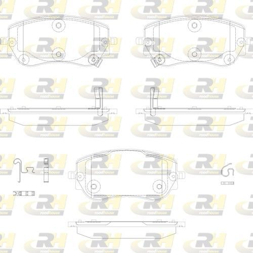 Stabdžių trinkelių rinkinys, diskinis stabdys ROADHOUSE 21940.02