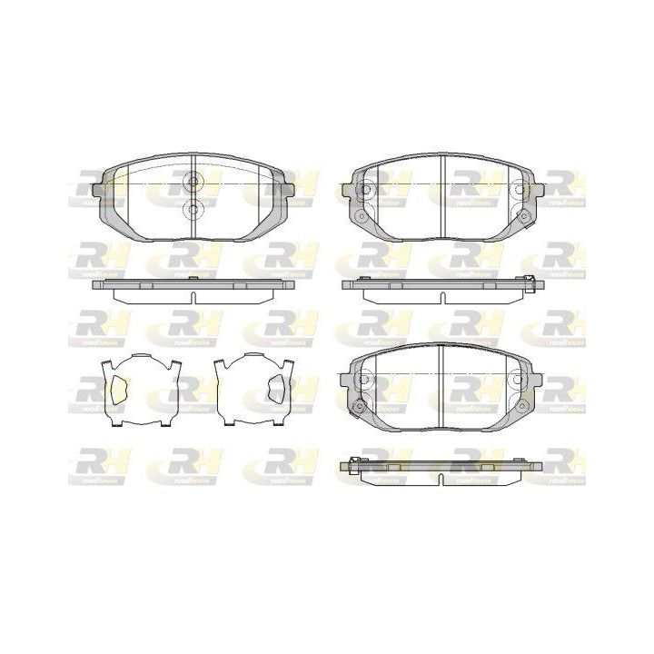 Stabdžių trinkelių rinkinys, diskinis stabdys ROADHOUSE 21957.02