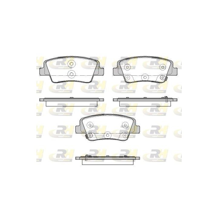 Stabdžių trinkelių rinkinys, diskinis stabdys ROADHOUSE 21980.02