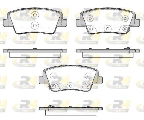 Stabdžių trinkelių rinkinys, diskinis stabdys ROADHOUSE 21980.02