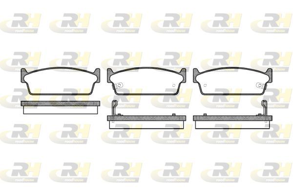 Stabdžių trinkelių rinkinys, diskinis stabdys ROADHOUSE 2227.02