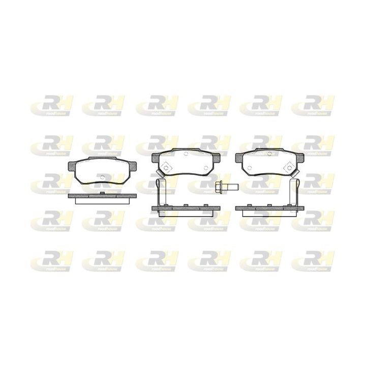 Stabdžių trinkelių rinkinys, diskinis stabdys ROADHOUSE 2233.02