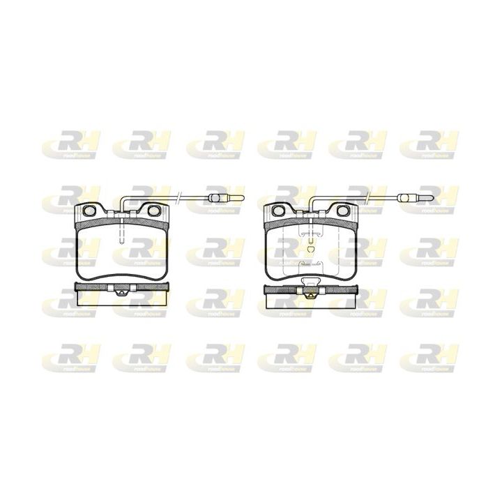 Stabdžių trinkelių rinkinys, diskinis stabdys ROADHOUSE 2247.14