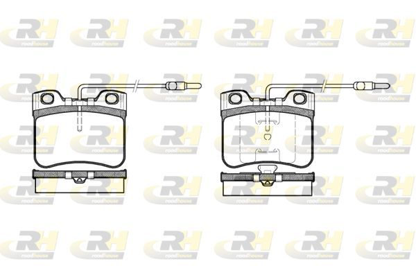Stabdžių trinkelių rinkinys, diskinis stabdys ROADHOUSE 2247.14