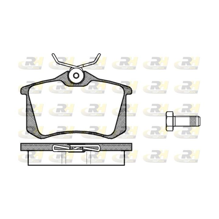 Stabdžių trinkelių rinkinys, diskinis stabdys ROADHOUSE 2263.00
