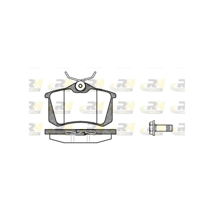 Stabdžių trinkelių rinkinys, diskinis stabdys ROADHOUSE 2263.92