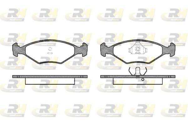 Stabdžių trinkelių rinkinys, diskinis stabdys ROADHOUSE 2281.00