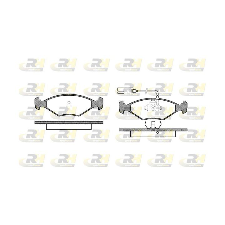 Stabdžių trinkelių rinkinys, diskinis stabdys ROADHOUSE 2281.02