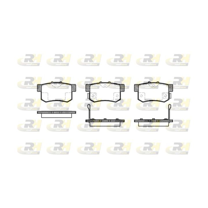 Stabdžių trinkelių rinkinys, diskinis stabdys ROADHOUSE 2325.02