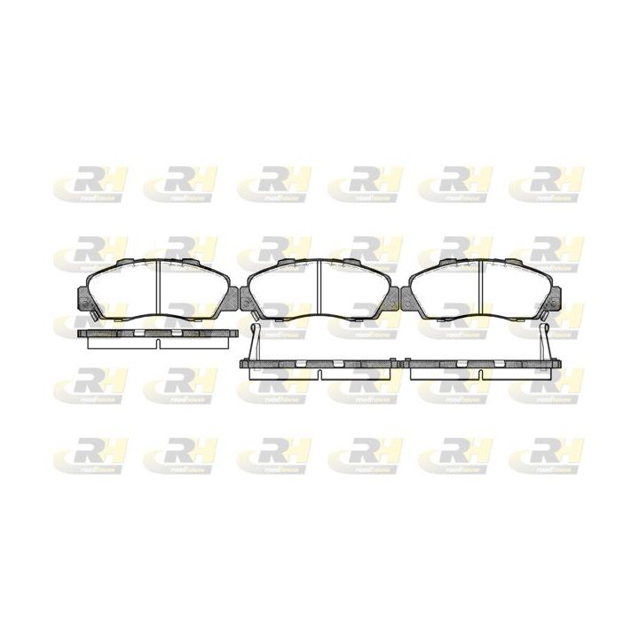 Stabdžių trinkelių rinkinys, diskinis stabdys ROADHOUSE 2351.02