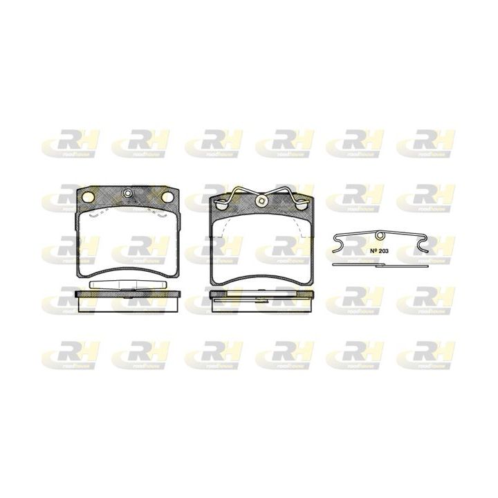 Stabdžių trinkelių rinkinys, diskinis stabdys ROADHOUSE 2385.10