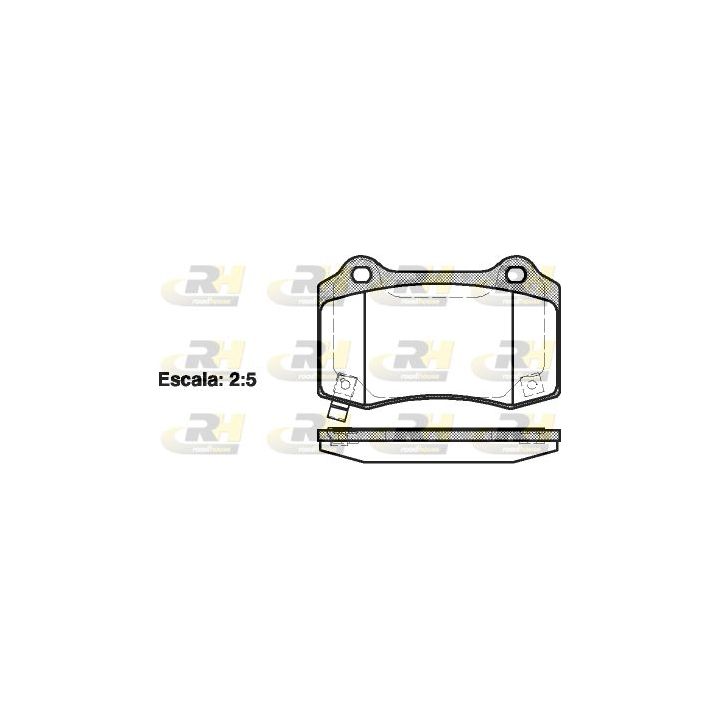 Stabdžių trinkelių rinkinys, diskinis stabdys ROADHOUSE 2434.54