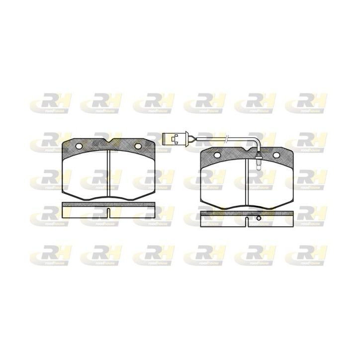 Stabdžių trinkelių rinkinys, diskinis stabdys ROADHOUSE 2435.02