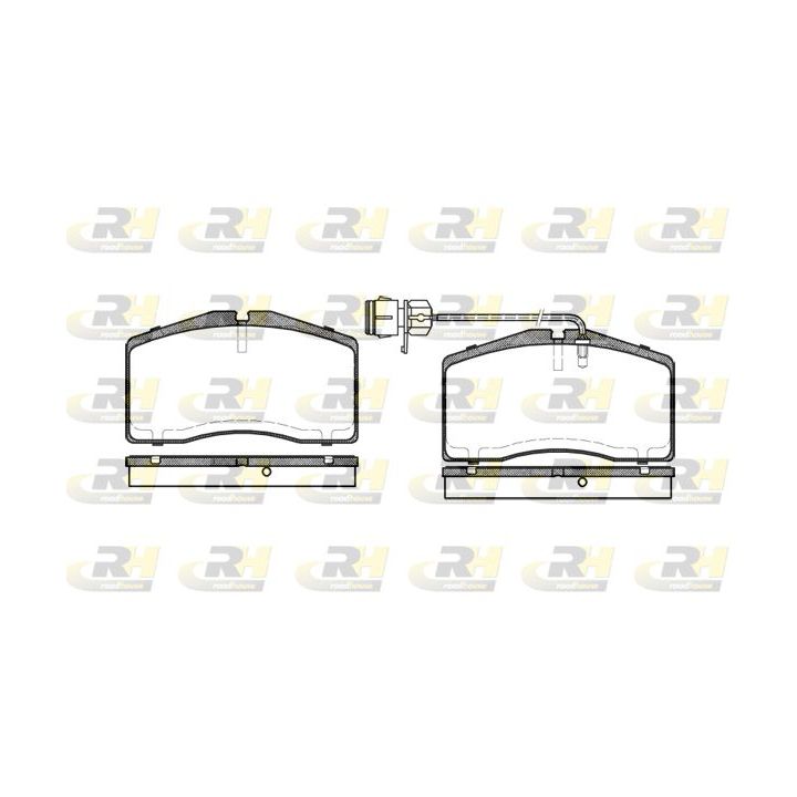 Stabdžių trinkelių rinkinys, diskinis stabdys ROADHOUSE 2448.12