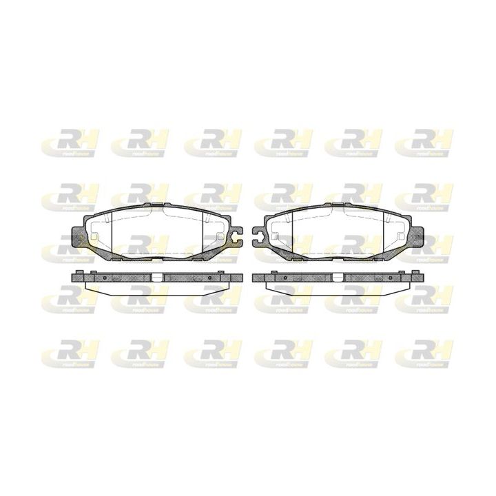 Stabdžių trinkelių rinkinys, diskinis stabdys ROADHOUSE 2457.00