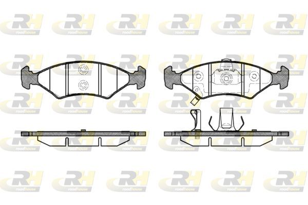 Stabdžių trinkelių rinkinys, diskinis stabdys ROADHOUSE 2502.22