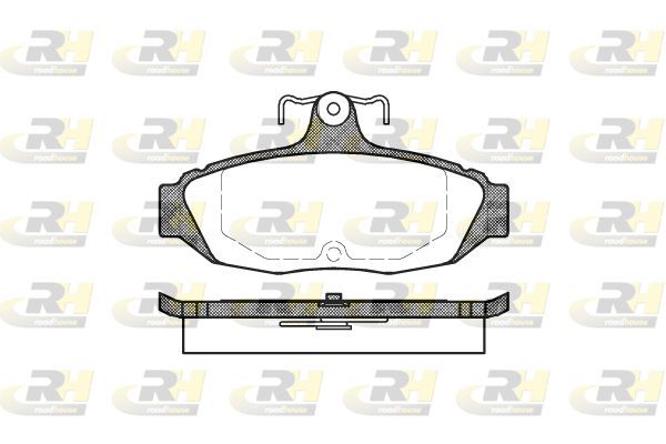 Stabdžių trinkelių rinkinys, diskinis stabdys ROADHOUSE 2528.00