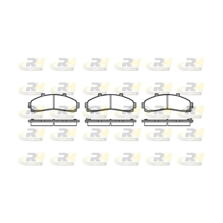 Stabdžių trinkelių rinkinys, diskinis stabdys ROADHOUSE 2571.02