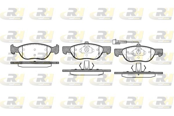 Stabdžių trinkelių rinkinys, diskinis stabdys ROADHOUSE 2587.11