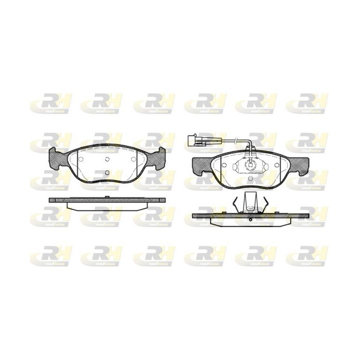 Stabdžių trinkelių rinkinys, diskinis stabdys ROADHOUSE 2587.12