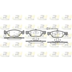 Stabdžių trinkelių rinkinys, diskinis stabdys ROADHOUSE 2587.21