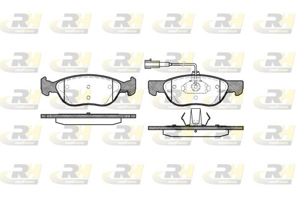 Stabdžių trinkelių rinkinys, diskinis stabdys ROADHOUSE 2587.22