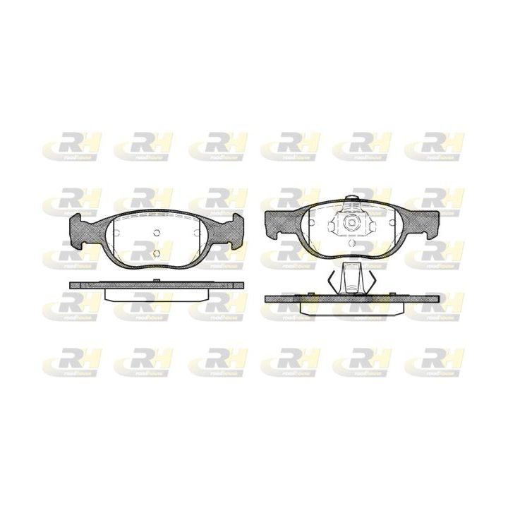 Stabdžių trinkelių rinkinys, diskinis stabdys ROADHOUSE 2588.10