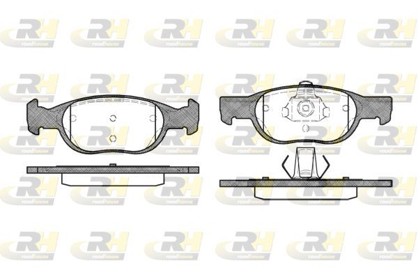 Stabdžių trinkelių rinkinys, diskinis stabdys ROADHOUSE 2588.10