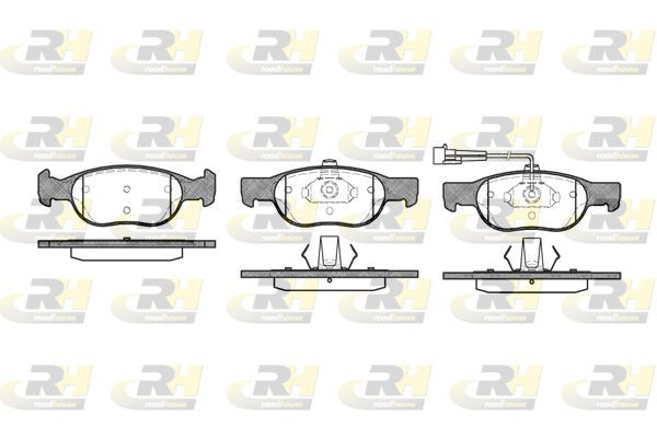 Stabdžių trinkelių rinkinys, diskinis stabdys ROADHOUSE 2588.11