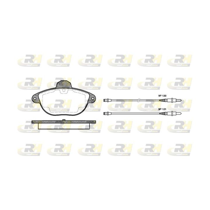 Stabdžių trinkelių rinkinys, diskinis stabdys ROADHOUSE 2608.04