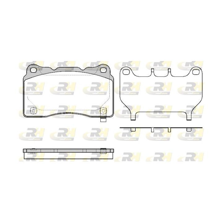 Stabdžių trinkelių rinkinys, diskinis stabdys ROADHOUSE 2666.64