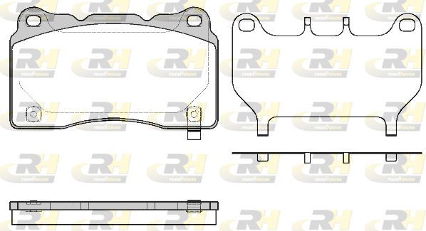 Stabdžių trinkelių rinkinys, diskinis stabdys ROADHOUSE 2666.64