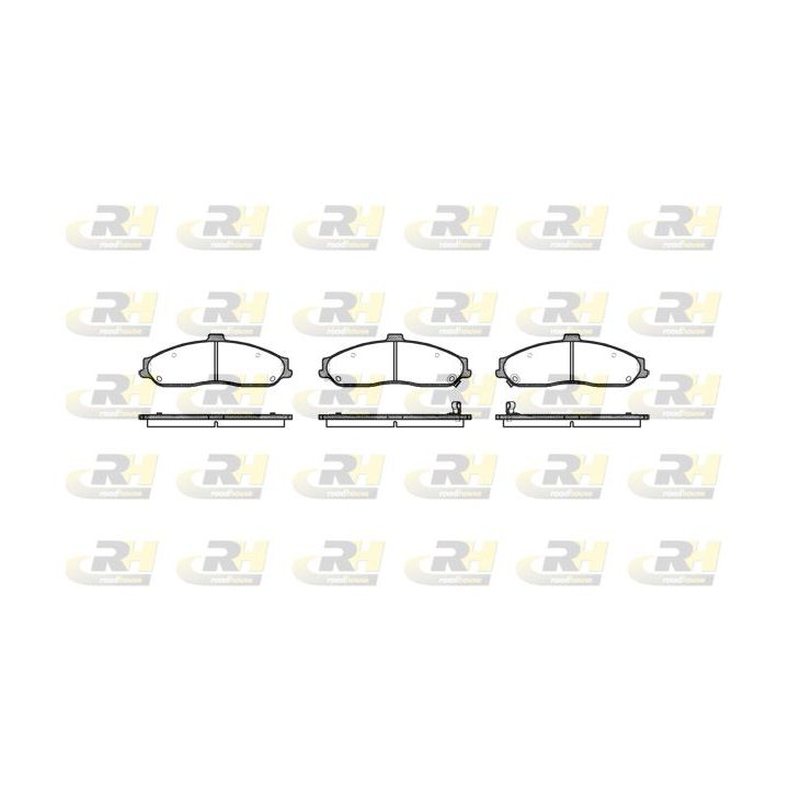 Stabdžių trinkelių rinkinys, diskinis stabdys ROADHOUSE 2667.02