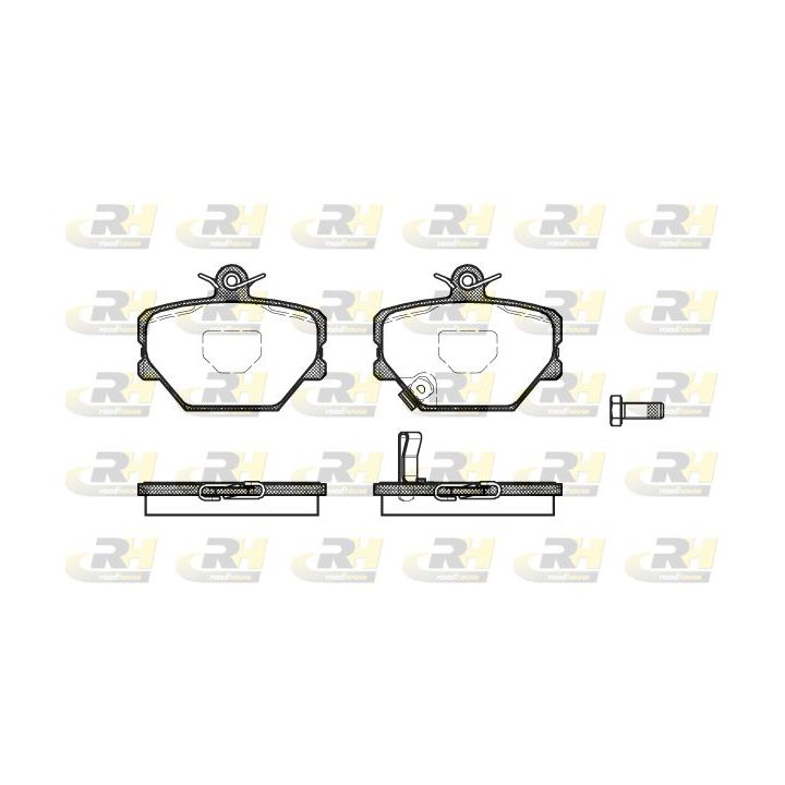 Stabdžių trinkelių rinkinys, diskinis stabdys ROADHOUSE 2705.02