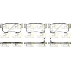 Stabdžių trinkelių rinkinys, diskinis stabdys ROADHOUSE 2746.42