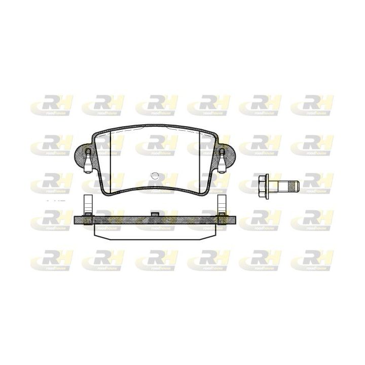 Stabdžių trinkelių rinkinys, diskinis stabdys ROADHOUSE 2833.00