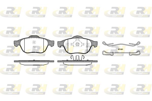 Stabdžių trinkelių rinkinys, diskinis stabdys ROADHOUSE 2843.00